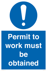 Permit to work must be obtained
